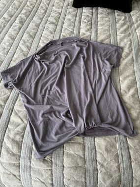 HALARA Lavender Gray Short-Sleeve Top